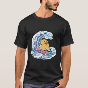 Niedlicher Gummi Duck Surfing Surf Ducky Kanagawa  T-Shirt