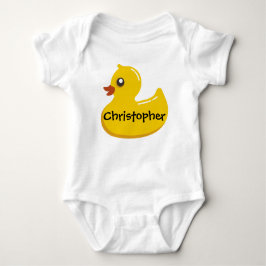 Niedlicher Gummi Ducky Personalisiert Girl/Boy Baby Strampler