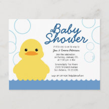 niedlicher Gummidicky BABY SHOWER Einladung