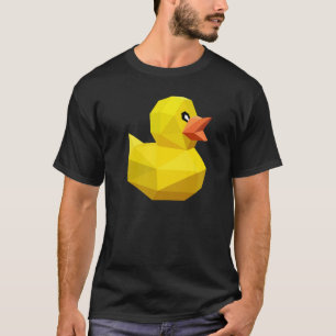 Niedlicher Gummiduck Bird Geometric Abstrakt Ducky T-Shirt