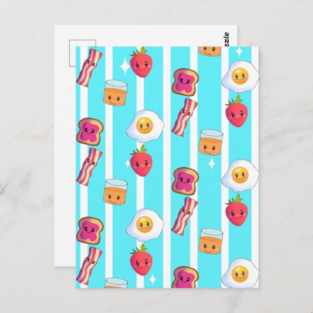 Niedlicher guter Morgen köstliches Frühstück Postkarte (Vorne/Hinten)