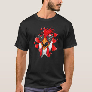 Niedlicher Hahn mit Herz-Sonnenbrille Bauer Valen T-Shirt