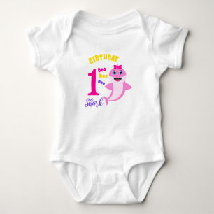 Niedlicher Hai 1. Geburtstag Baby Strampler