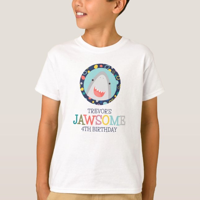 Niedlicher Hai Geburtstag T-Shirt (Vorderseite)