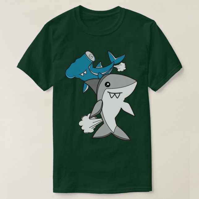 Niedlicher Hai LoverFunny Farting Shark T-Shirt (Design vorne)