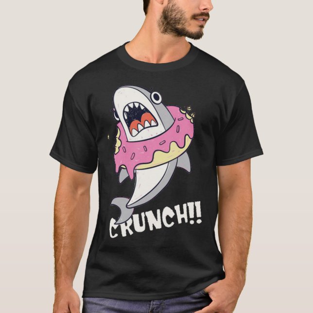 Niedlicher Hai mit Donut T-Shirt (Vorderseite)