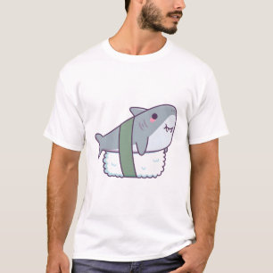 Niedlicher Hai Sushi Rice Funny T-Shirt