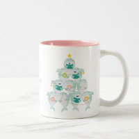 Niedlicher Hai Weihnachtsbaum mit Namen