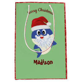 Niedlicher Hai 🦈 Weihnachtskids Spaß Super Ocean Mittlere Geschenktüte