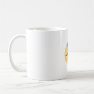 Niedlicher Halbmond sagt gute Nacht Kaffeetasse