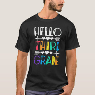 Niedlicher Hallo, dritter Grad zurück zur Schule e T-Shirt
