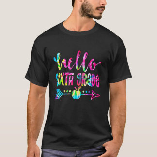 Niedlicher Hallo Sechste Gefärbte Krawatte der ers T-Shirt
