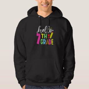 Niedlicher Hallo Siebte Klasse Outfit Glückwunsch Hoodie