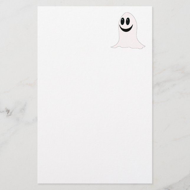 Niedlicher Halloween Cartoon Ghost Briefpapier (Vorderseite)