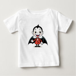 Niedlicher Halloween-Cartoon Vampir-Charakter in R Baby T-shirt