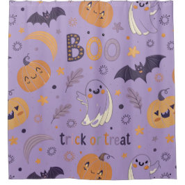 "Niedlicher Halloween-Duschvorhang - Geister, Pump Duschvorhang