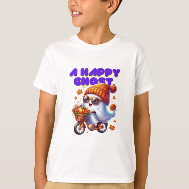 Niedlicher Halloween Ghost Boo Kids T - Shirt (Vorderseite)