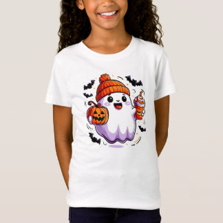 Niedlicher Halloween-Ghost-Girl-T - Shirt