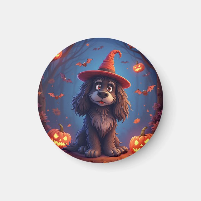 Niedlicher Halloween-Hund Magnet (Vorne)