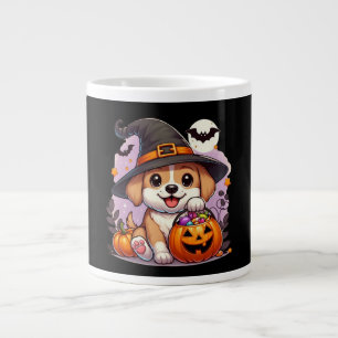 Niedlicher Halloween-Hund/Welpe Jumbo-Tasse