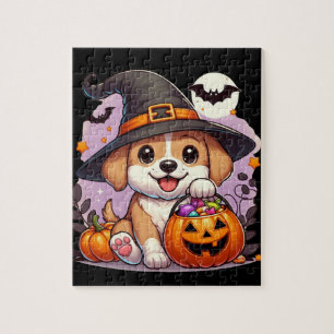 Niedlicher Halloween-Hund/Welpe Puzzle