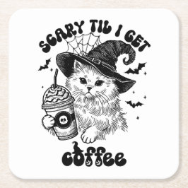 Niedlicher Halloween-Kaffee - Beängstigend, bis ic Rechteckiger Pappuntersetzer