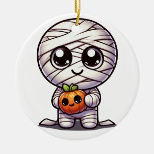 Niedlicher Halloween-Kürbis Keramik Ornament
