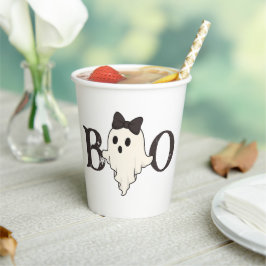 Niedlicher Halloween Paper Cup - "Boo Ghost" mit B Pappbecher