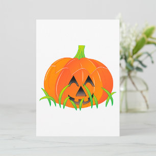 Niedlicher Halloween Pumpkin Jack-O-Lantern Einladung