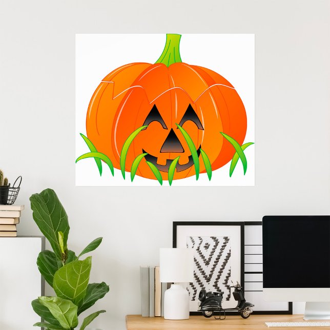 Niedlicher Halloween Pumpkin Jack-O-Lantern Poster (Von Creator hochgeladen)
