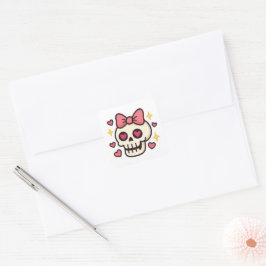 Niedlicher Halloween-Skull-Aufkleber Quadratischer Aufkleber