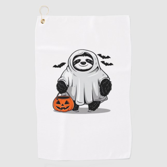 Niedlicher Halloween Sloth T - Shirt Adorable and  Golfhandtuch (Vorderseite)