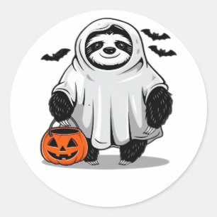 Niedlicher Halloween Sloth T - Shirt Adorable and Runder Aufkleber