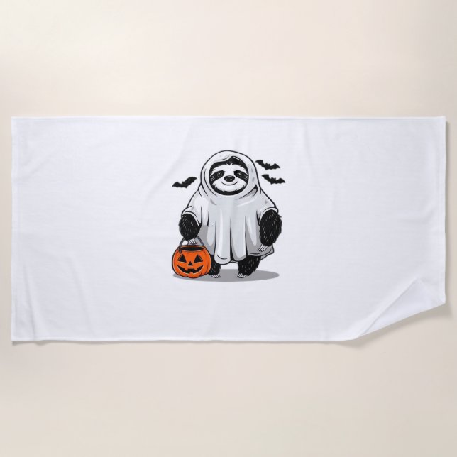Niedlicher Halloween Sloth T - Shirt Adorable and  Strandtuch (Vorderseite)