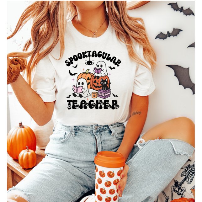 Niedlicher Halloween Spooktacular-Lehrer T-Shirt (Von Creator hochgeladen)