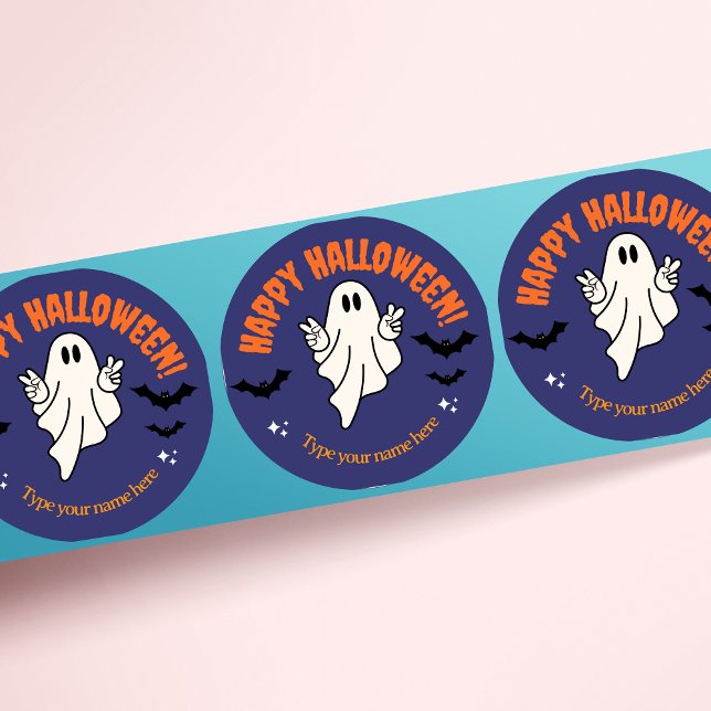 Niedlicher Halloween-Sticker Runder Aufkleber (Von Creator hochgeladen)