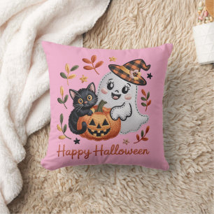 Niedlicher Halloween-T - Shirt - Whimsikstiere Kissen