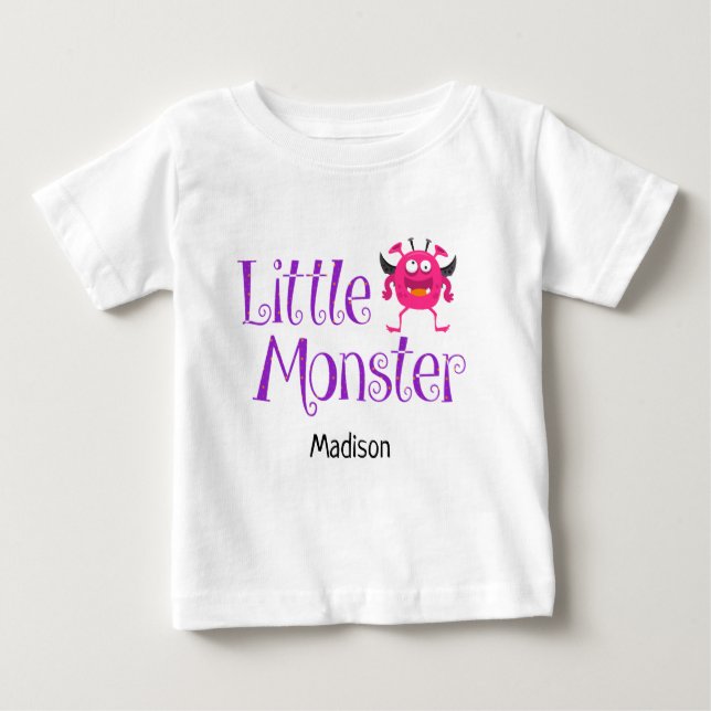 Niedlicher Halloween-Trick oder Kleiner Monsternam Baby T-shirt (Vorderseite)
