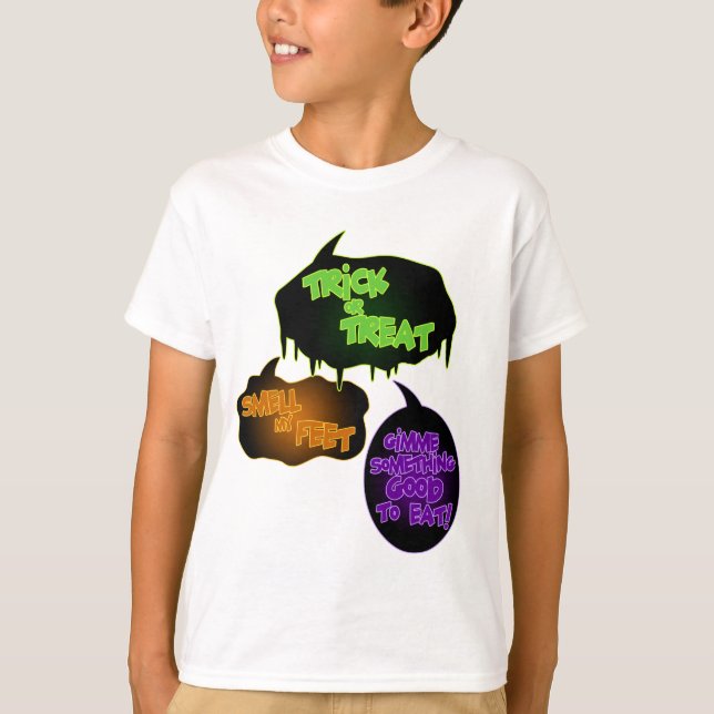 Niedlicher Halloween-Trick oder Treat T-Shirt (Vorderseite)