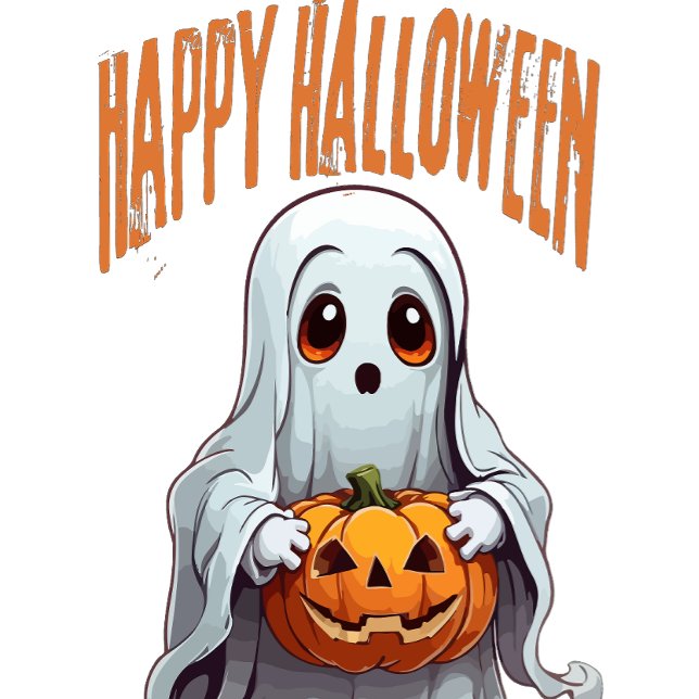 Niedlicher Halloween Trick oder Treater Ghost T-Shirt (Von Creator hochgeladen)