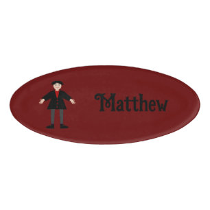 Niedlicher Halloween Vampire Individuelle Name Namenschild