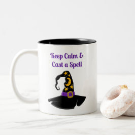 Niedlicher Halloween-Wizard-Hat-Zauber Zweifarbige Tasse