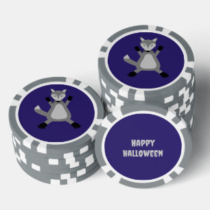 Niedlicher Halloween Wolf Custom Pokerchips