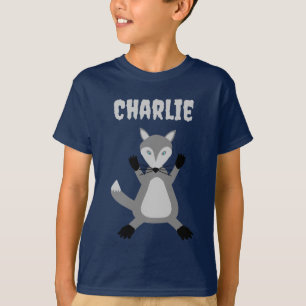 Niedlicher Halloween-Wolf-Individuelle Name T-Shirt