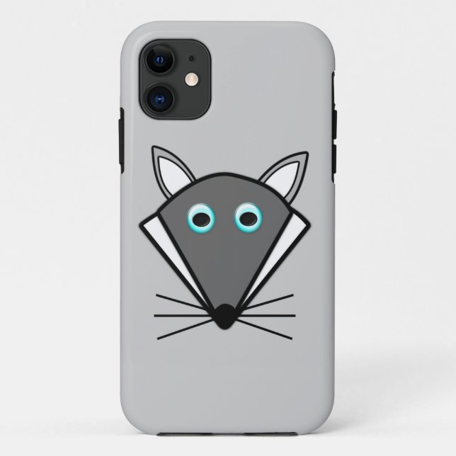 Niedlicher Halloween Wolf iPhone Case (Rückseite)