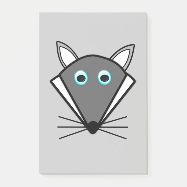 Niedlicher Halloween Wolf Post, merkt Pad Post-it Klebezettel (Vorderseite)