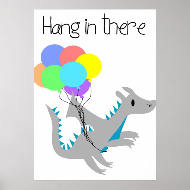 Niedlicher Halt dort DRAGON-Büroposter Poster (Vorne)