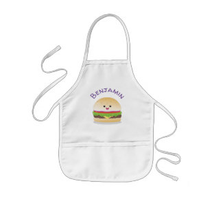 Niedlicher Hamburger-Cartoon Kinderschürze
