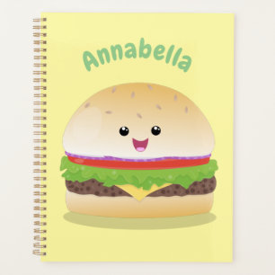 Niedlicher Hamburger-Cartoon Planer