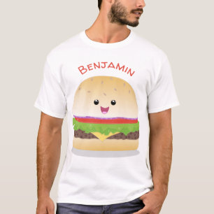 Niedlicher Hamburger-Cartoon T-Shirt